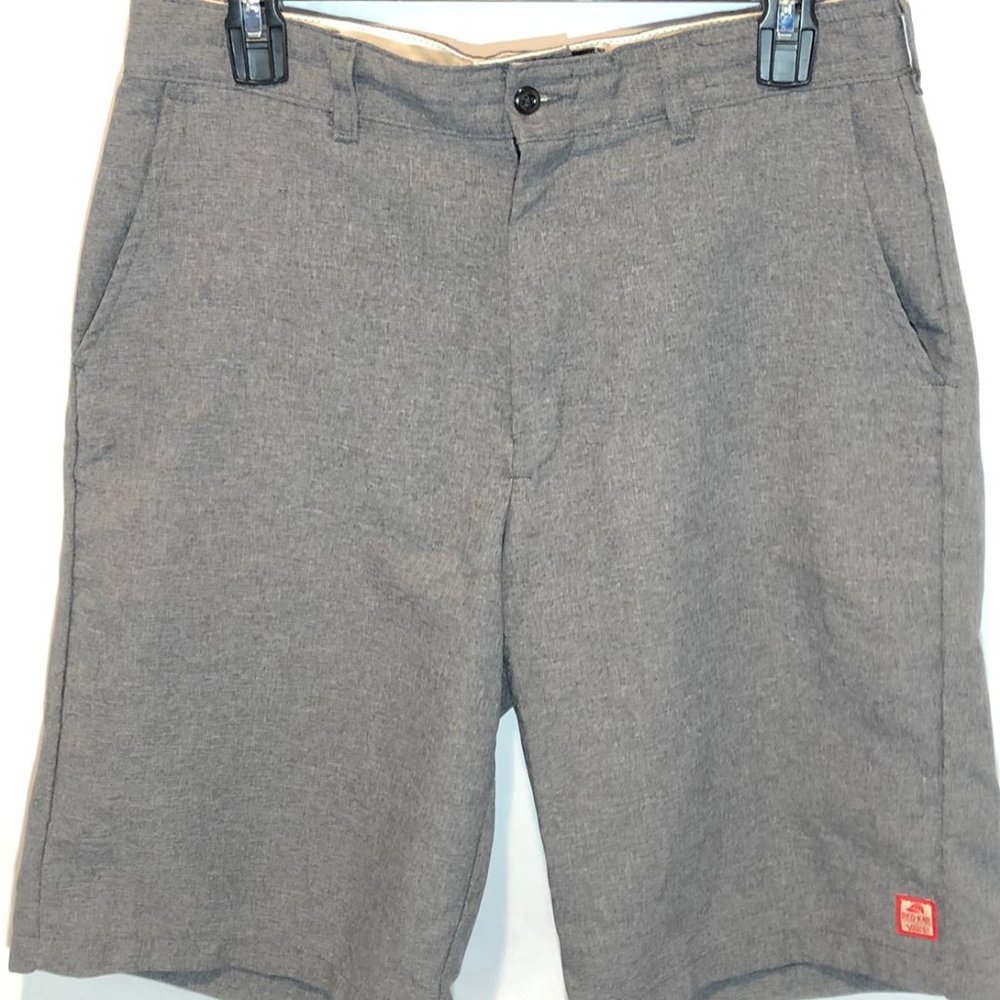 Vans Mens Shorts Gray Red Cap Series Size 32 Mint!